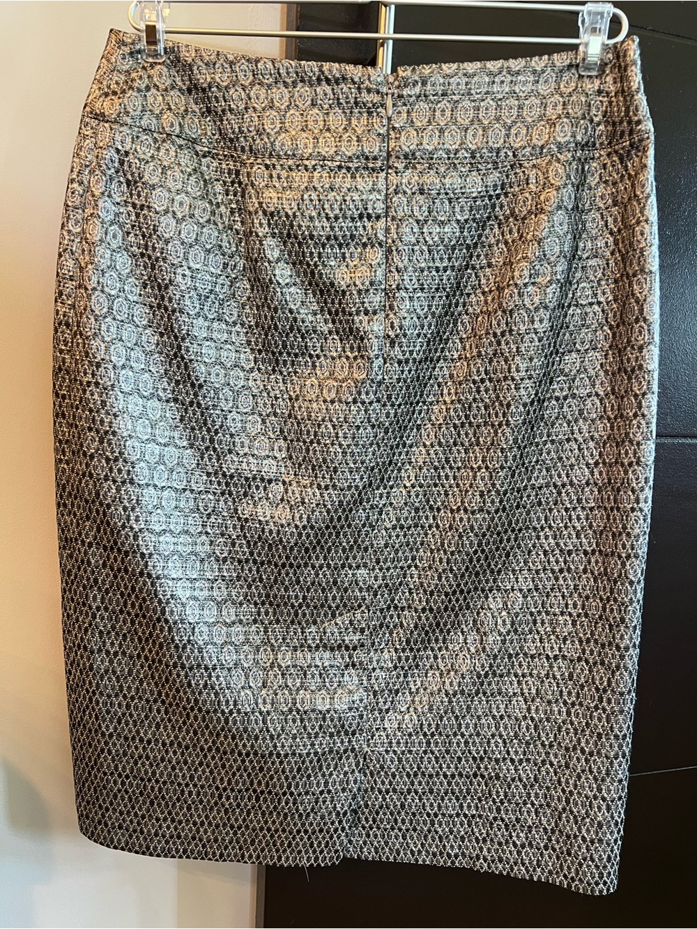 Charter Club Metallic Silver Textured Pencil Skirt - Picture 2 of 3